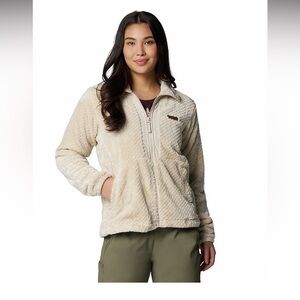 Columbia Women's White Teddy Jacket size small